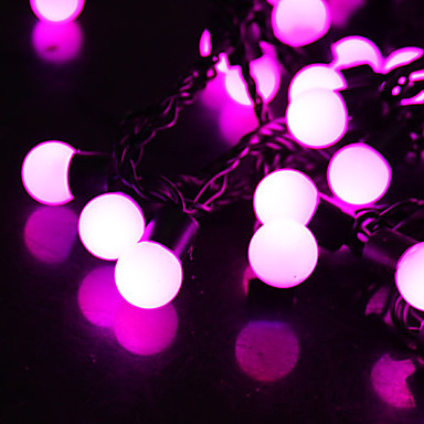 purple cotton ball led string light fairy christmas lights xmas decoration holiday party ,5m ac110v/220v 50-leds