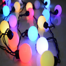 rgb big ball led string light fairy christmas lights xmas decoration holiday party ,5m ac110v/220v 20-leds