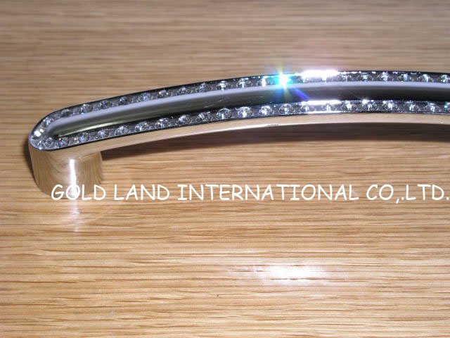 128mm crystal glass drawer door knob/cabinet handle dawer handle