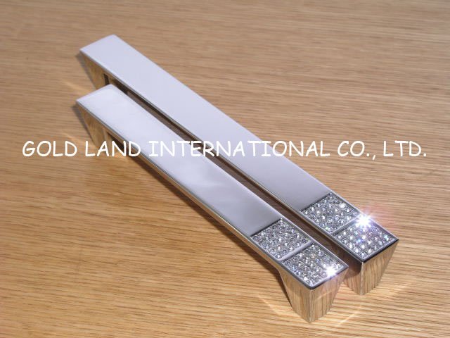 128mm crystal glass zinc alloy door handle/drawer pull handle furniture handles