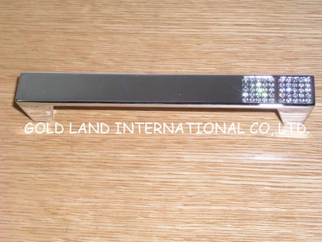 128mm crystal glass zinc alloy door handle/drawer pull handle furniture handles
