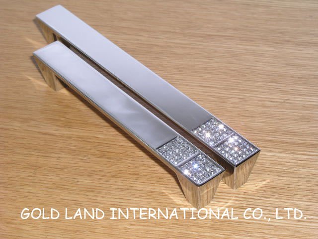 160mm clear k9 crystal chrome handle for drawer knob and furniture handle