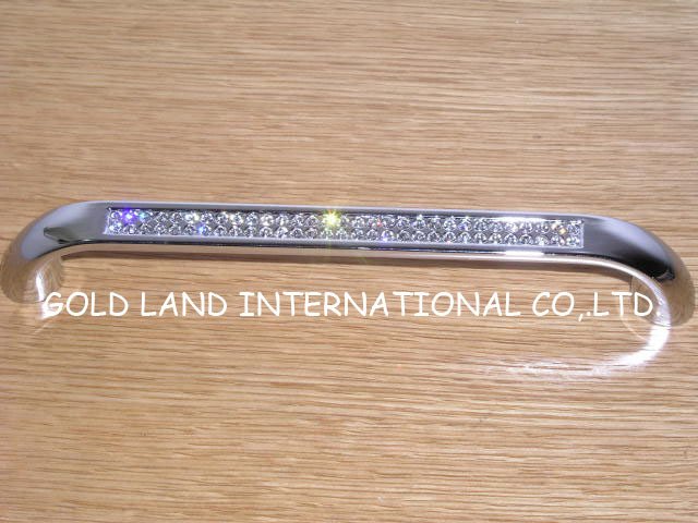 160mm k9 crystal glass furniture long handle/bedroom furniture handle