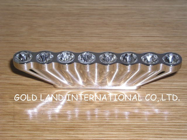 32mm crystal glass zinc alloy bedroom handle/crystal glass furniture handle