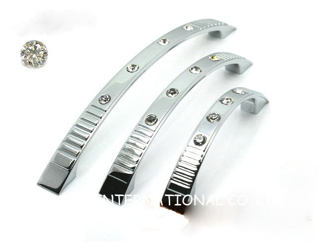 64mm l83xw10xh25mm crystal glass zinc alloy furniture drawer handle/kitchen cabinet handle