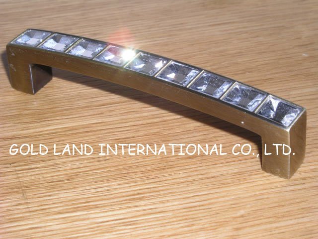 96mm bronze-coloured k9 crystal glass furniture handle/bedroom furniture handle - Click Image to Close