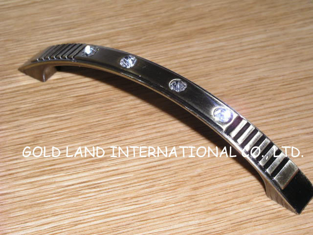 96mm zinc alloy bronze-coloured crystal glass drawer handle