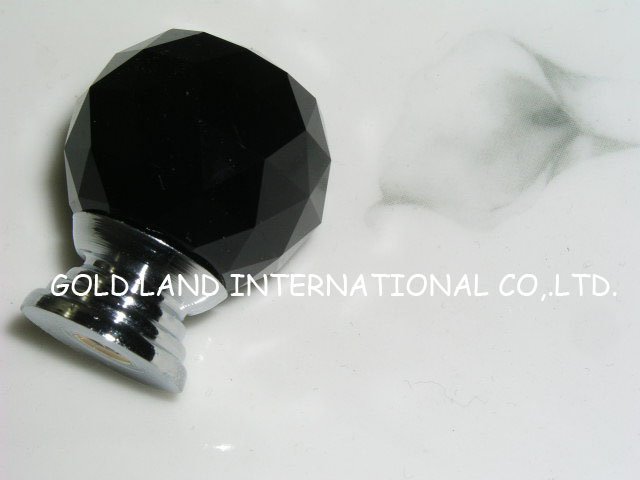 d20mm black not transparent crystal glass drawer knob & cabinet handle & drawer knob