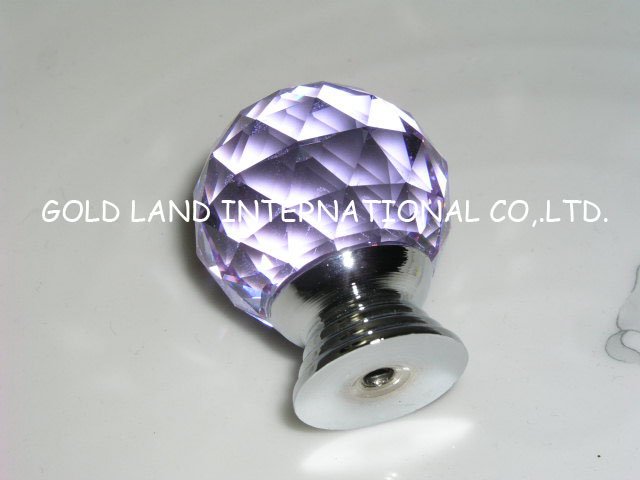 d20mm purple k9 crystal furniture door knob