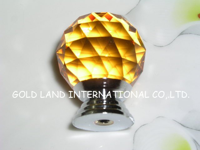 d30mm amber crystal glass cabinet knobs /wardrobe knobs /drawer knobs