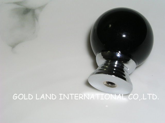 d30mm k9 crystal glass black funiture cupboard knob