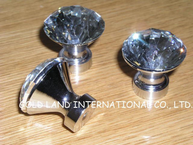 d30mm k9 crystal glass diamond cabinet cupboard door knob