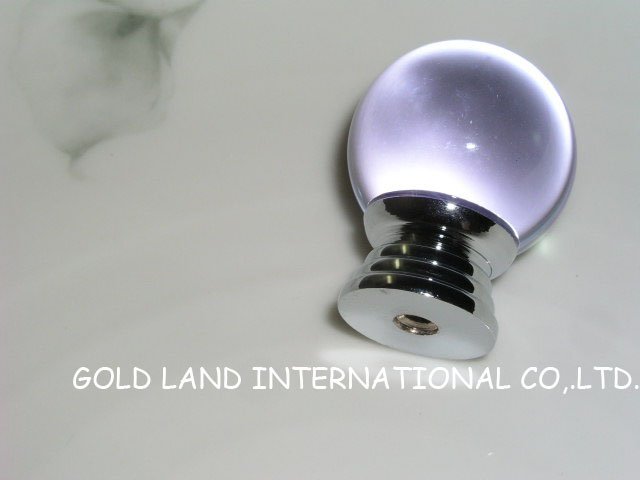 d30mm k9 crystal glass purple knob