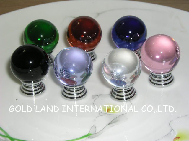d30mm k9 crystal glass purple knob