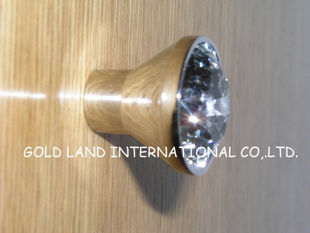 d30mmxh28mm crystal glass zinc alloy drawer handle/crystal cabinet door knob