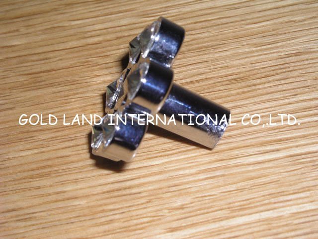 d32xh22mm crystal glass zinc alloy chrome cabinet knob