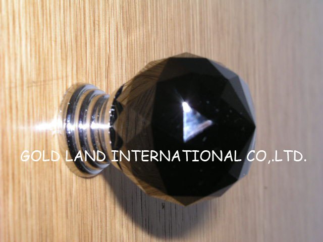 d40mm black k9 crystal kitchen knob/bedside cupboard knob
