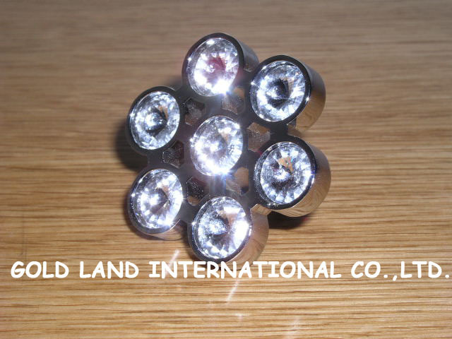 d45xh23mm k9 crystal glass zinc alloy flower furniture drawer knob