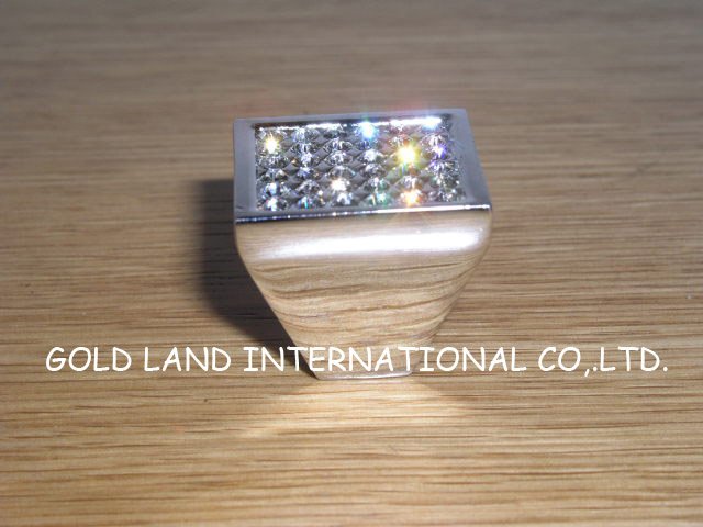 l25mmxh25mm glitter crystal glass zinc alloy drawer knobs/crystal cupboard knobs