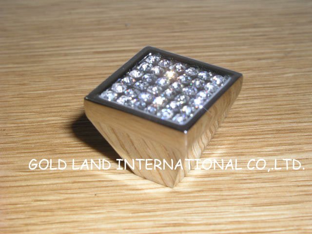 l25mmxh25mm glitter crystal glass zinc alloy drawer knobs/crystal cupboard knobs