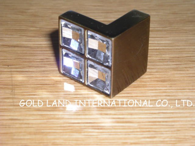 l25xw25xh22mm bronze-coloured k9 crystal glass knob/drawer knob