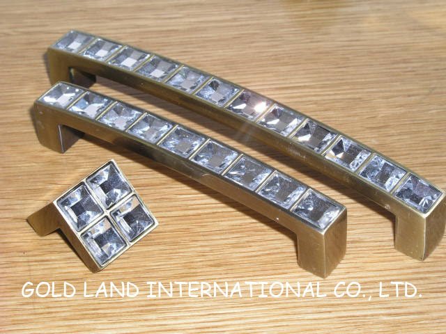 l25xw25xh22mm bronze-coloured k9 crystal glass knob/drawer knob