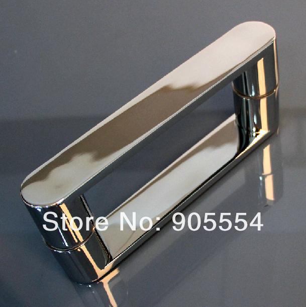 275mm chrome color 2pcs/lot 304 stainless steel glass shower room glass door handle