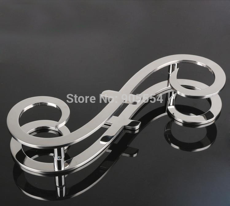 300mm chrome color 2pcs/lot 304 stainless steel glass door long handle