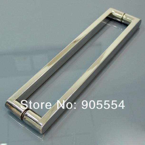 350mm chrome color 2pcs/lot 304 stainless steel bathroom glass door pull handles