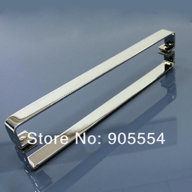 400mm chrome color 2pcs/lot 304 stainless steel glass door handle