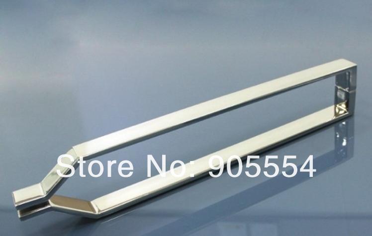 500mm chrome color 2pcs/lot 304 stainless steel bathroom handles door pull glass door handle