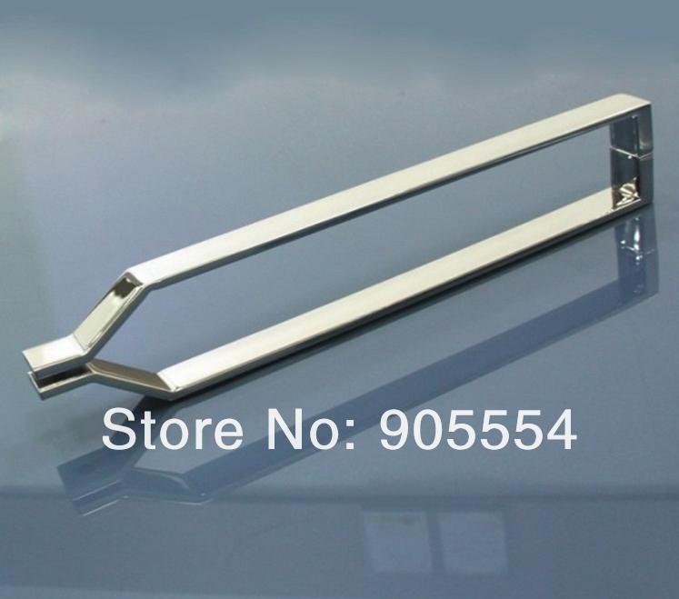 500mm chrome color 2pcs/lot 304 stainless steel bathroom handles door pull glass door handle