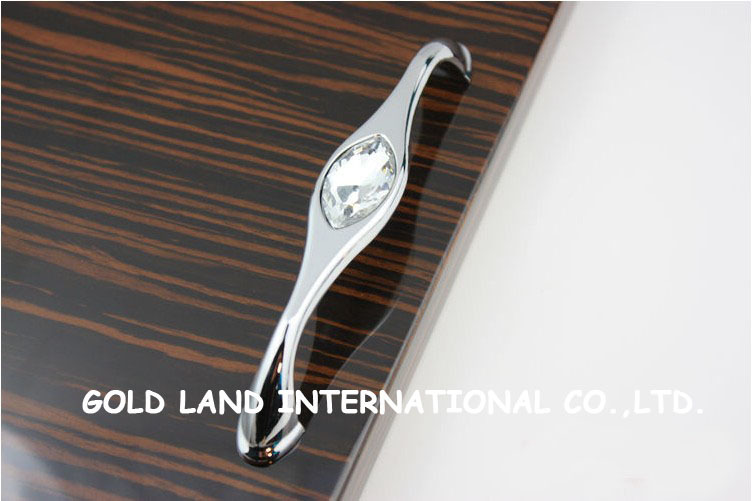 96mm crystal glass furniture cabinet handle/drawer handles