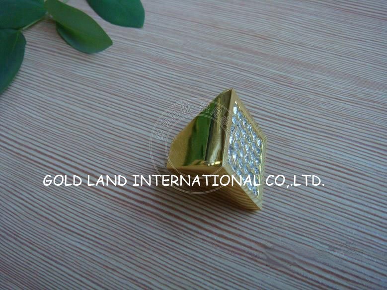l20mmxh18mm haplopore golden color square zinc alloy cabinet drawer knobs