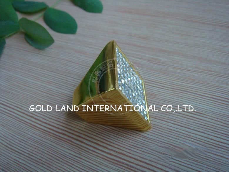 l30mmxh28mm haplopore golden color crystal glass knob/furniture knob