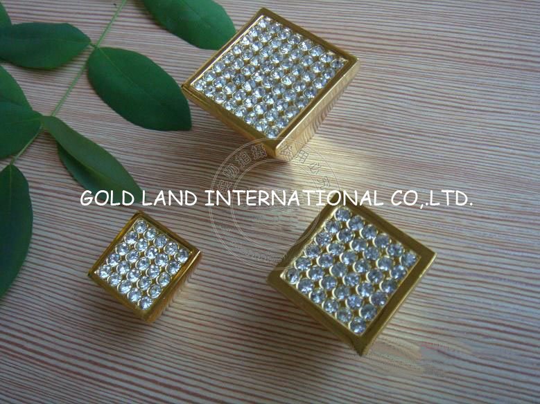 l30mmxh28mm haplopore golden color crystal glass knob/furniture knob