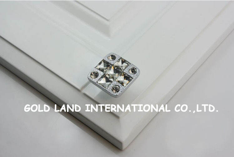 l32xw32xh32mm k9 crystal glass wardrobe cupboard door furniture handle knob