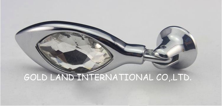 l70xh18mm crystal glass cabinet handle drop catch for furniture/drawer furniture knobs