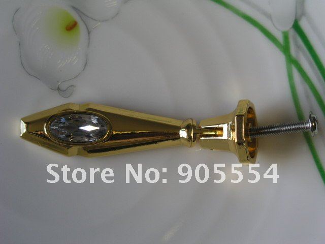 l72xw20xh17mm golden crystal handle and knob/bedroom furniture handles