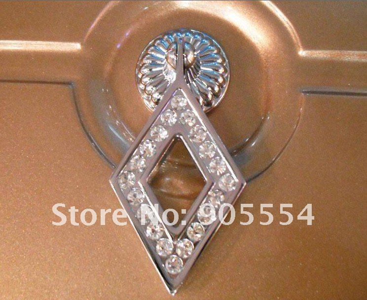 l80xw35mm rhombus crystal glass furniture cabinet knobs