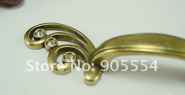 64mm l170xw14xh23mm butterfly bronze-coloured zinc alloy drawer handle - Click Image to Close