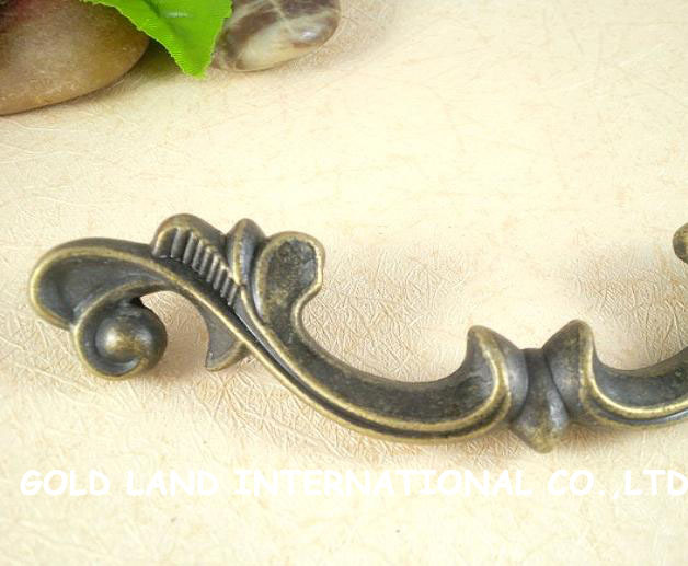 74mm zinc alloy furniture handle classical coffee zinc alloy drawer handle - Click Image to Close