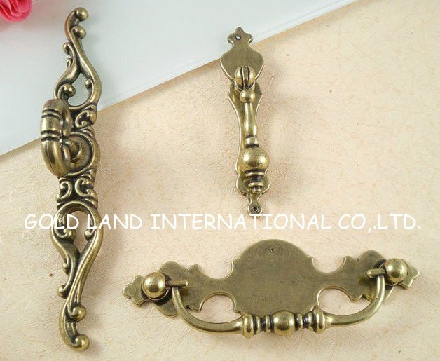 96mm bronze-colored zinc alloy furniture cabinet drawer handle