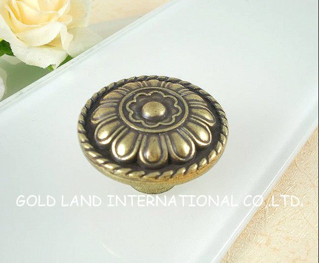 d32xh22mm bronze-colored zinc alloy handle knobs for drawer cabinet and furniture