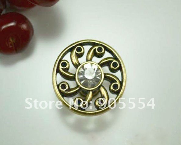 d34xh25mm bronze-coloured zinc alloy drawer knob/crystal cabinet knobs