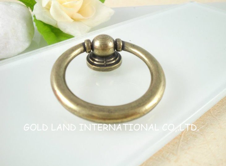 d40mmxh14mm bronzy zinc alloy ring knobs bedroom cabinet knobs