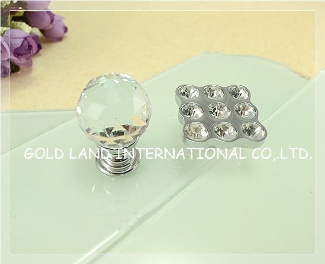 l40xw40xh24mm crystal glass and zinc alloy knob/cabinet knob - Click Image to Close