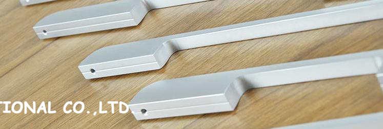 384mm nickel color aluminum alloy door handle furniture handle