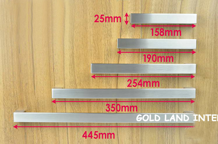 416mm w25xl445xh27mm nickel color stainless steel kitchen drawer long cabinet handle