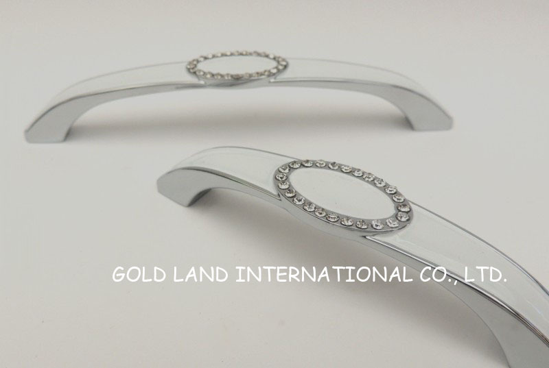 128mm crystal glass furniture handle